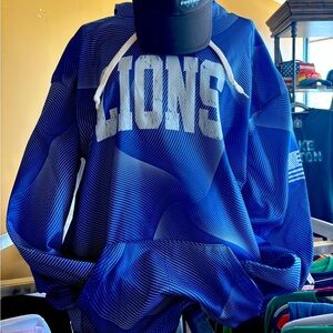 Men’s 2X badger Lions American Flag Hoodie